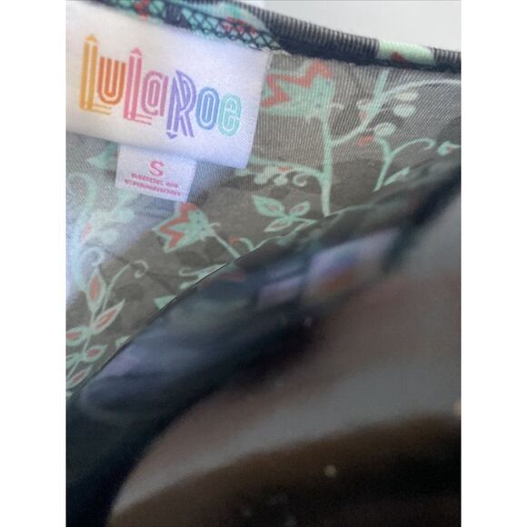 LuLaRoe Irma Floral mint green red white SMALL - Picture 2 of 3